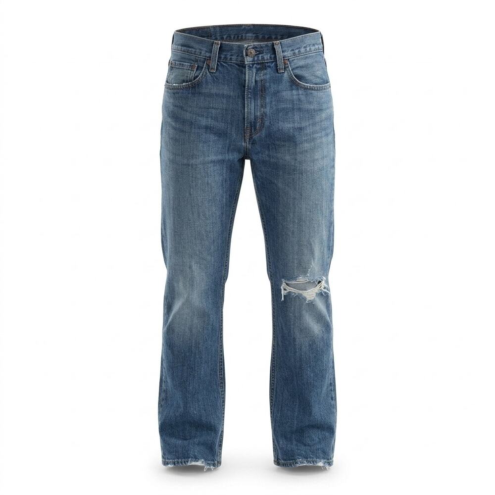 Levi's 527 Blue Distressed Medium Wash Jeans Men Size W30 L30